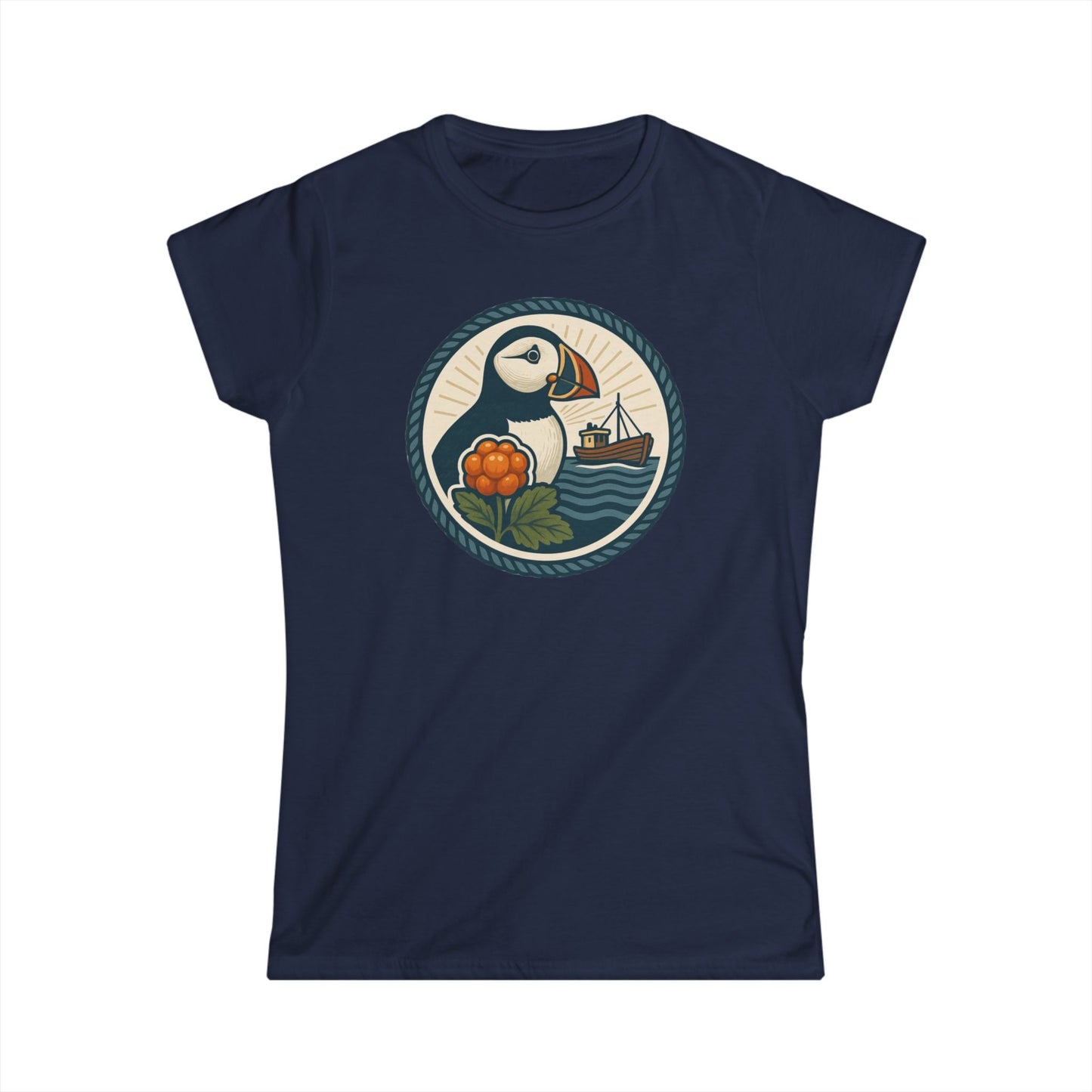 Softstyle Damen-T-Shirt „Puffin Edition“ – Fröhlich. Bequem. Persönlich.