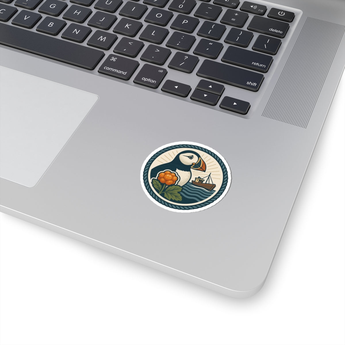 Puffin Adventure Kiss-Cut Stickers, Nautical Decor for Laptop, Boat Lovers, Gift for Nature Enthusiasts, Ocean-Themed Stickers