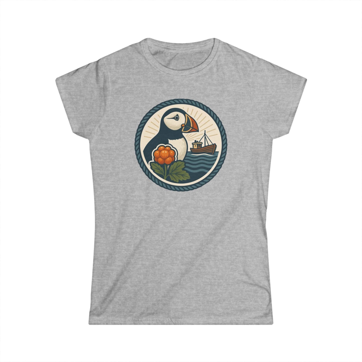 Softstyle Damen-T-Shirt „Puffin Edition“ – Fröhlich. Bequem. Persönlich.