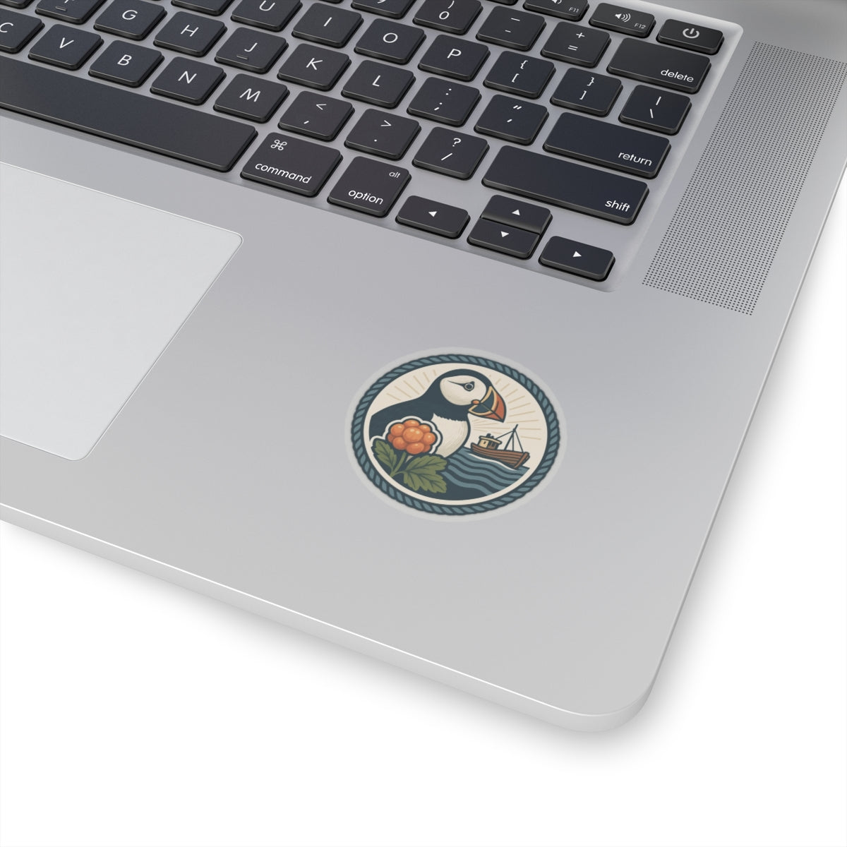 Puffin Adventure Kiss-Cut Stickers, Nautical Decor for Laptop, Boat Lovers, Gift for Nature Enthusiasts, Ocean-Themed Stickers