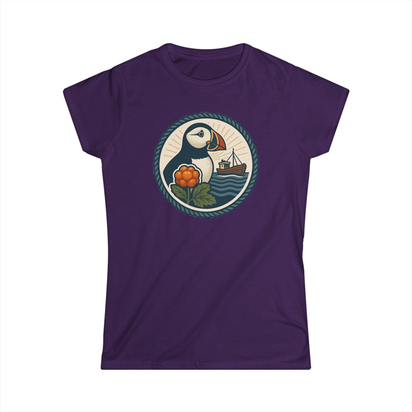 Softstyle Damen-T-Shirt „Puffin Edition“ – Fröhlich. Bequem. Persönlich.