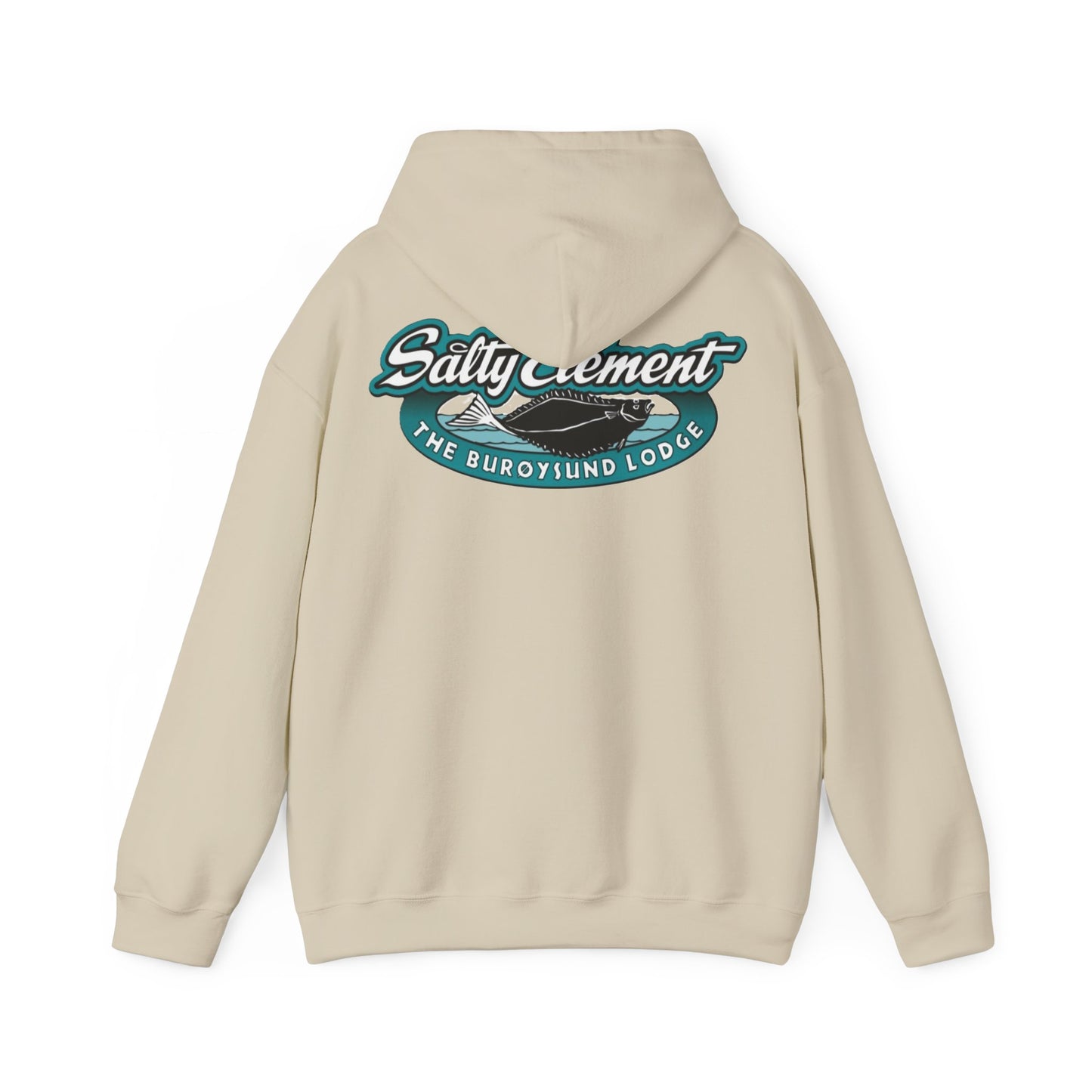 Adventure-Ready Unisex Hoodie with Vintage Lodge Design