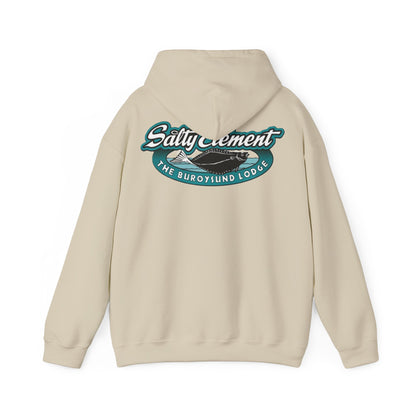 Adventure-Ready Unisex Hoodie with Vintage Lodge Design