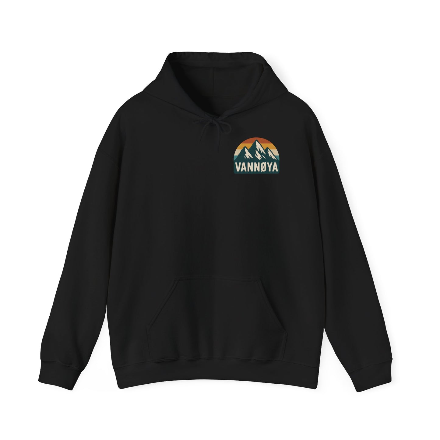 Adventure-Ready Unisex Hoodie with Vintage Lodge Design