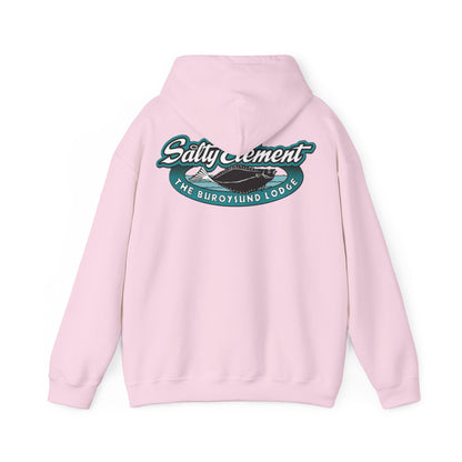 Adventure-Ready Unisex Hoodie with Vintage Lodge Design