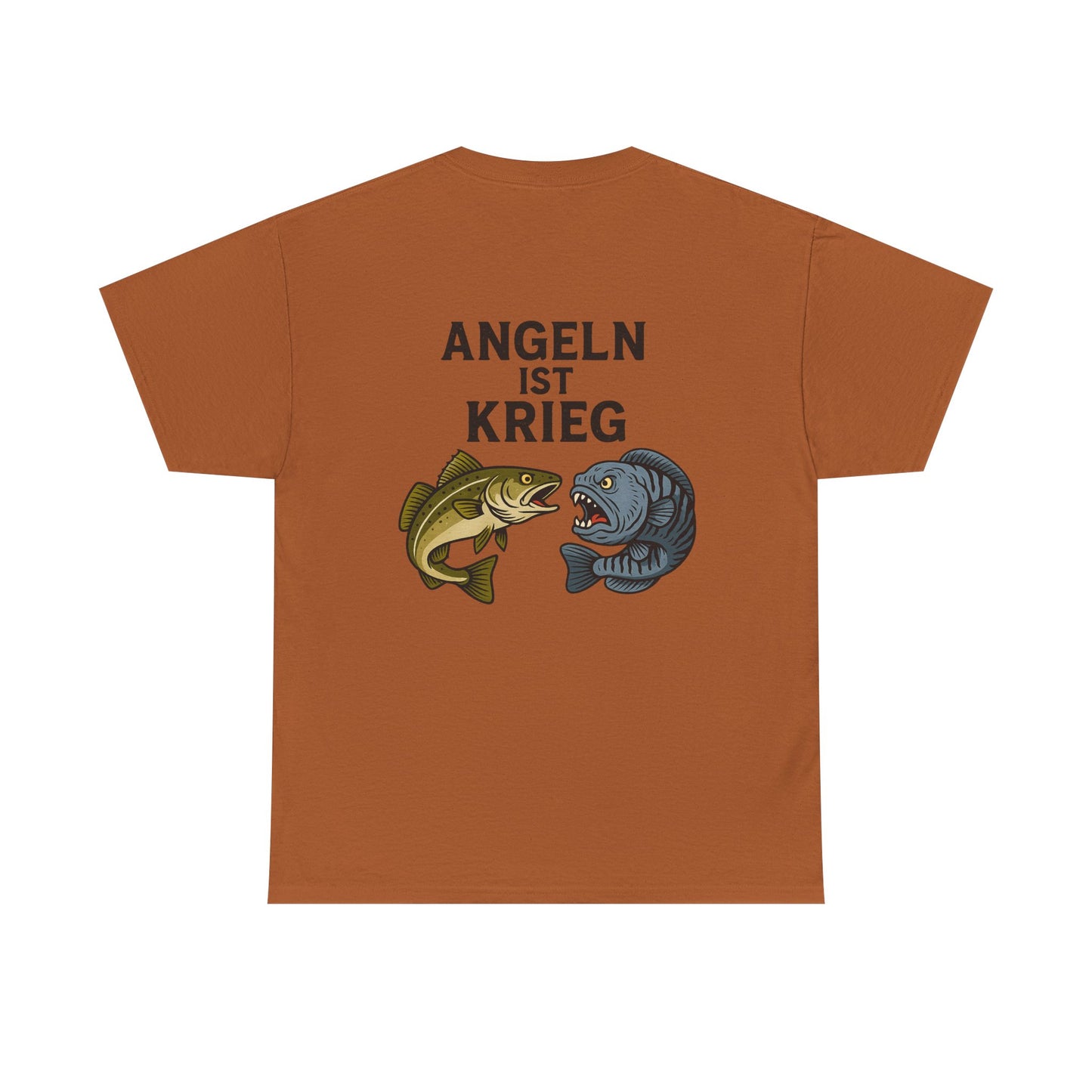 Unisex Heavy Cotton T-Shirt – „Angeln ist Krieg“ – Für alle, die es ernst meinen