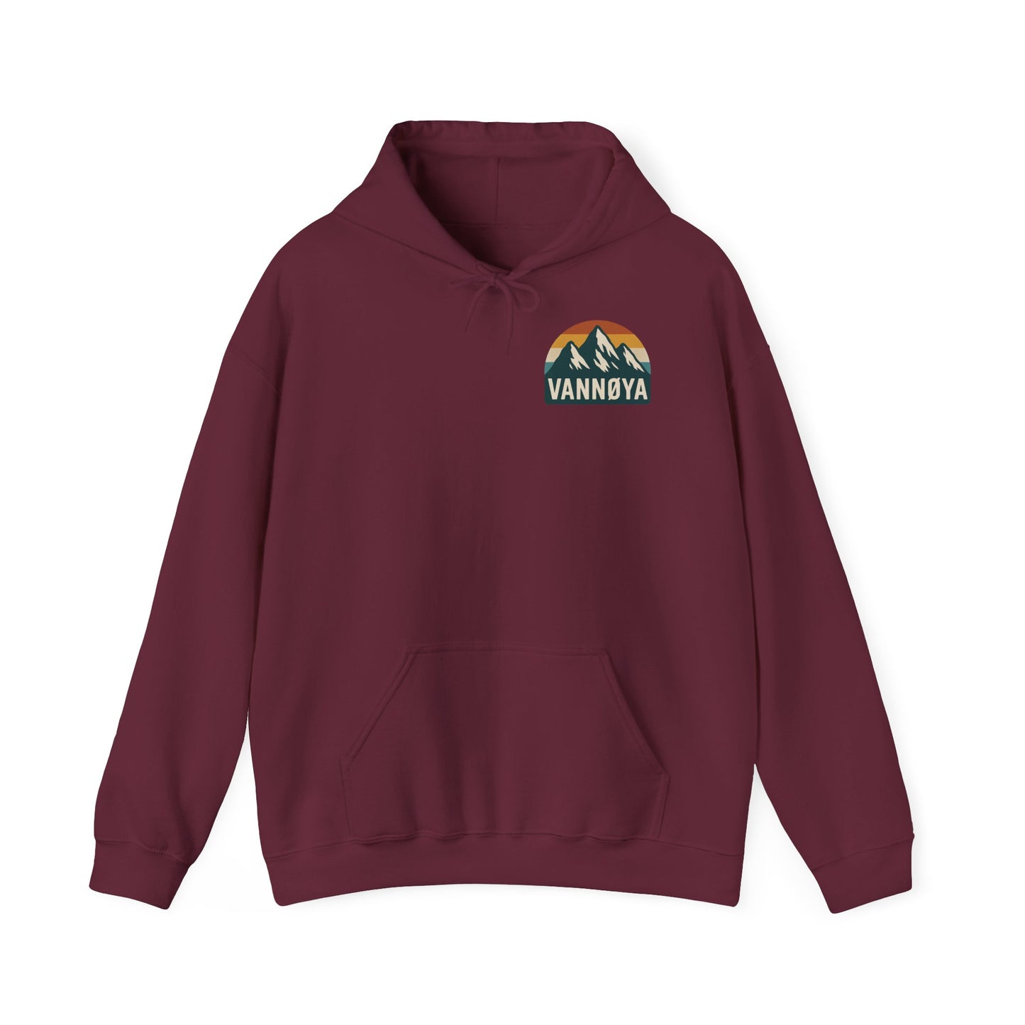 Adventure-Ready Unisex Hoodie with Vintage Lodge Design