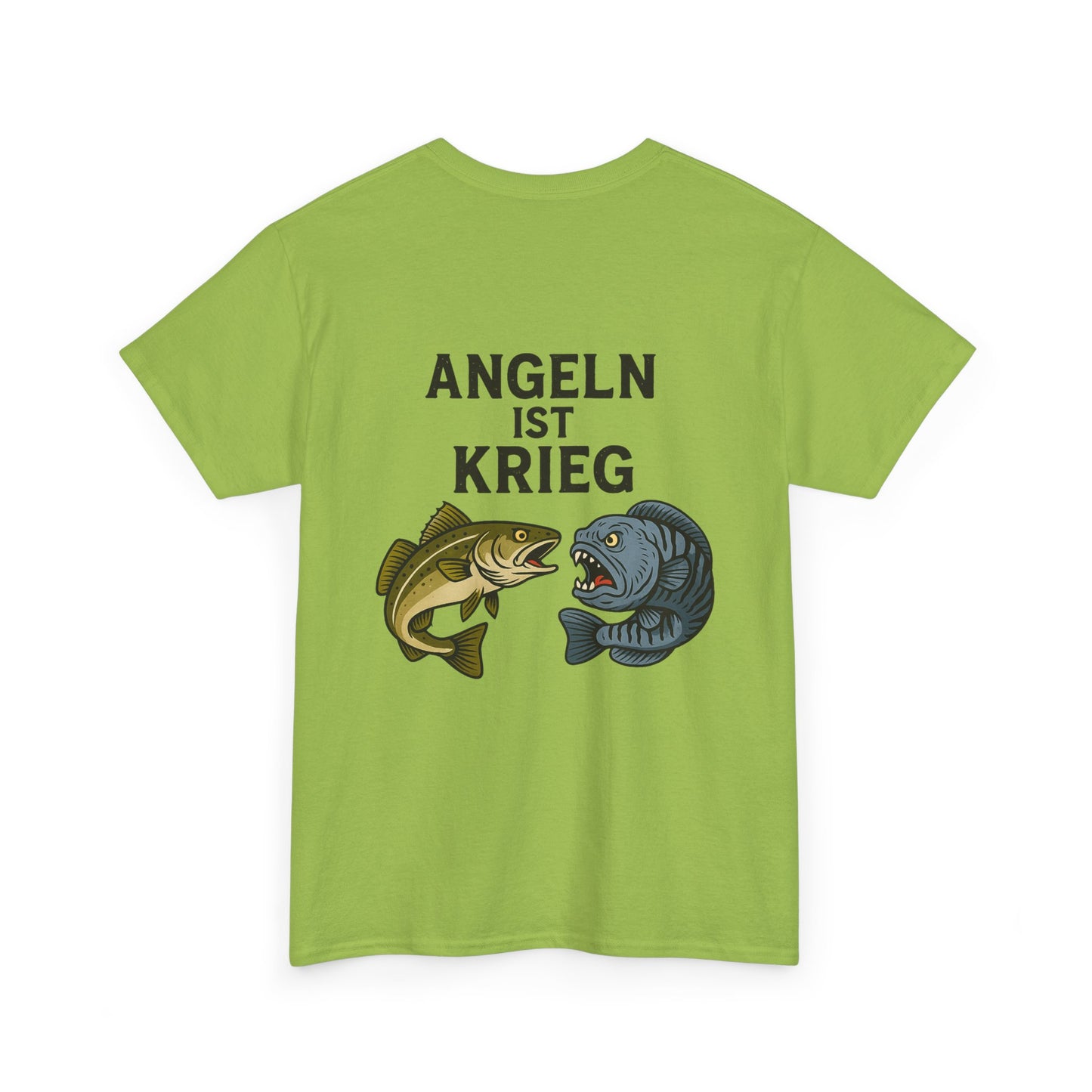 Unisex Heavy Cotton T-Shirt – „Angeln ist Krieg“ – Für alle, die es ernst meinen