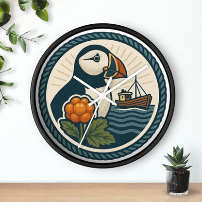 Puffin trifft Präzision – unsere Wanduhr mit nordischem Charme