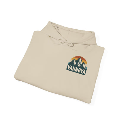 Adventure-Ready Unisex Hoodie with Vintage Lodge Design