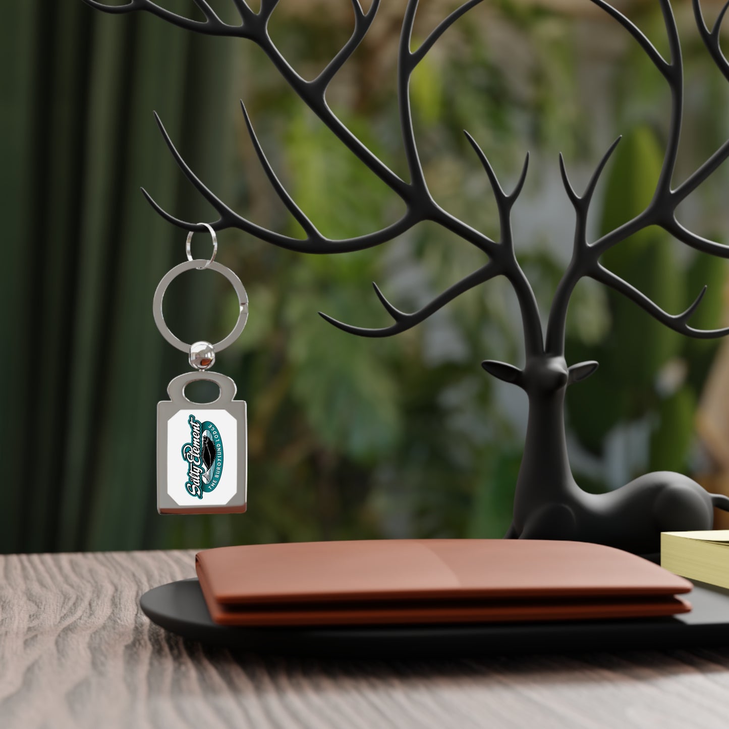 Personalized Rectangle Photo Keyring - Customizable Metal Keychain