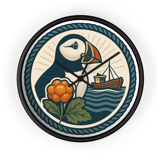 Puffin trifft Präzision – unsere Wanduhr mit nordischem Charme