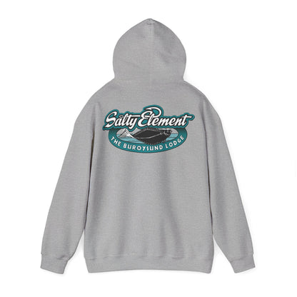 Adventure-Ready Unisex Hoodie with Vintage Lodge Design