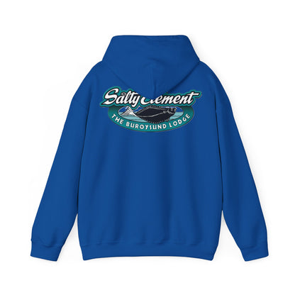 Adventure-Ready Unisex Hoodie with Vintage Lodge Design