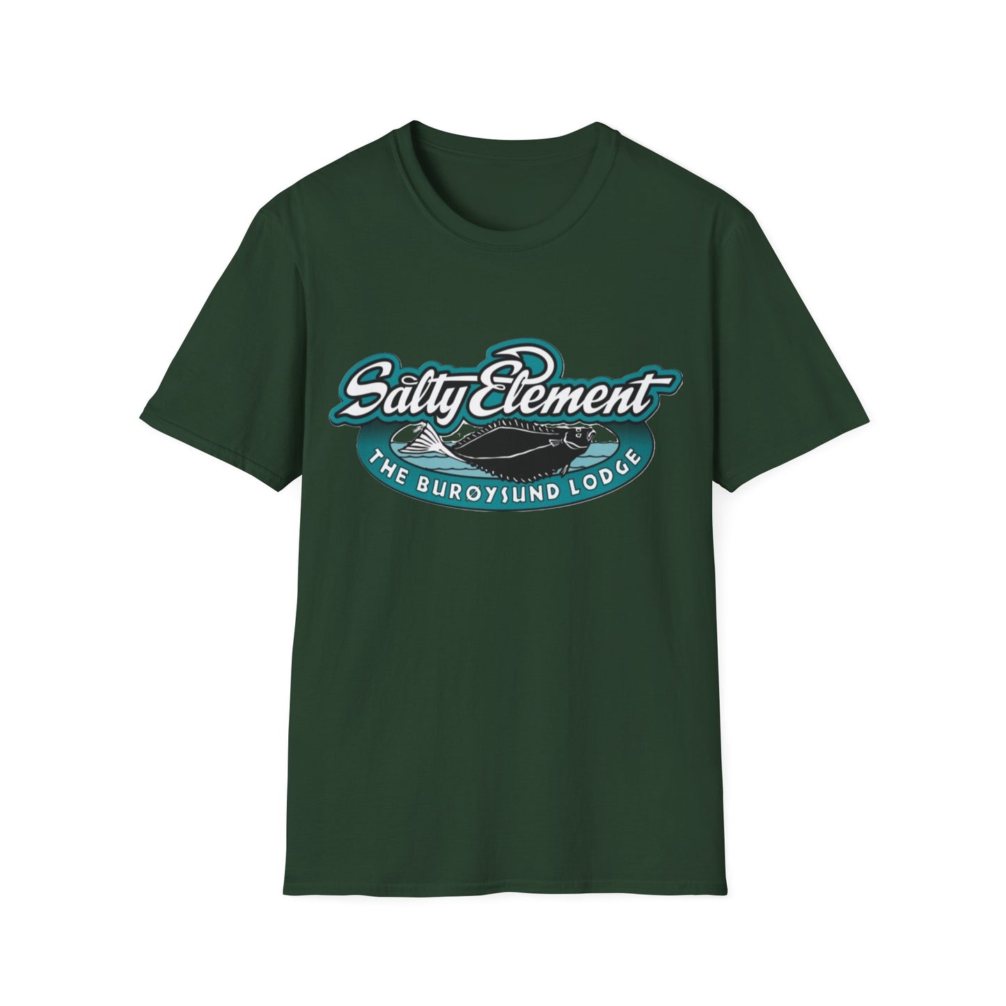 Salty Element Unisex Softstyle T-Shirt - Retro Mountain Lodge Tee