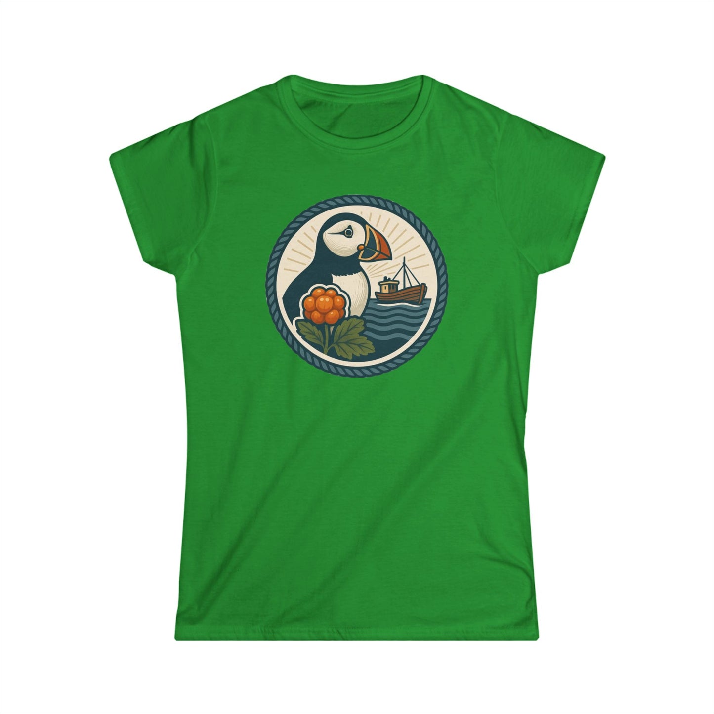 Softstyle Damen-T-Shirt „Puffin Edition“ – Fröhlich. Bequem. Persönlich.