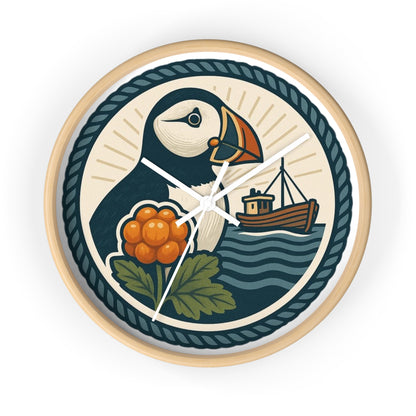 Puffin trifft Präzision – unsere Wanduhr mit nordischem Charme