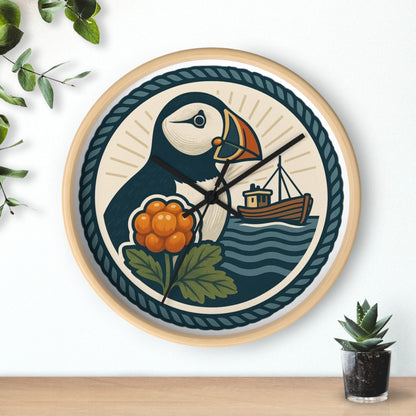 Puffin trifft Präzision – unsere Wanduhr mit nordischem Charme