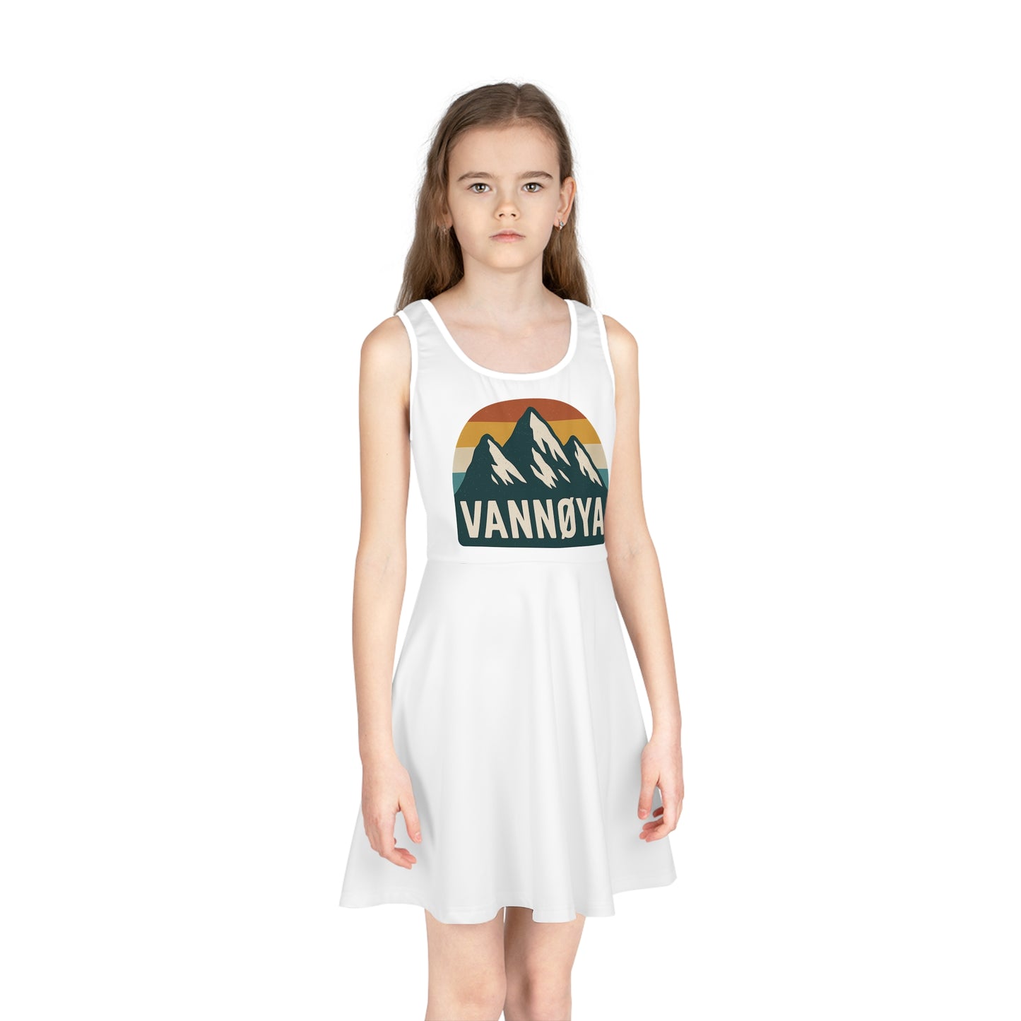 VANNØYA Adventure Girls' Sleeveless Sundress - Perfect for Summer Outings