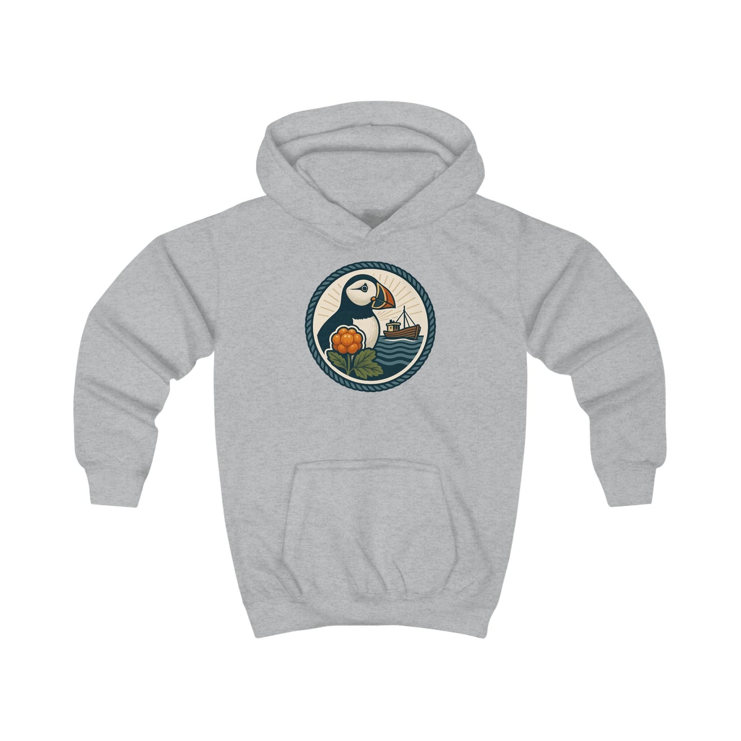 Adventurous Puffin Kids Hoodie