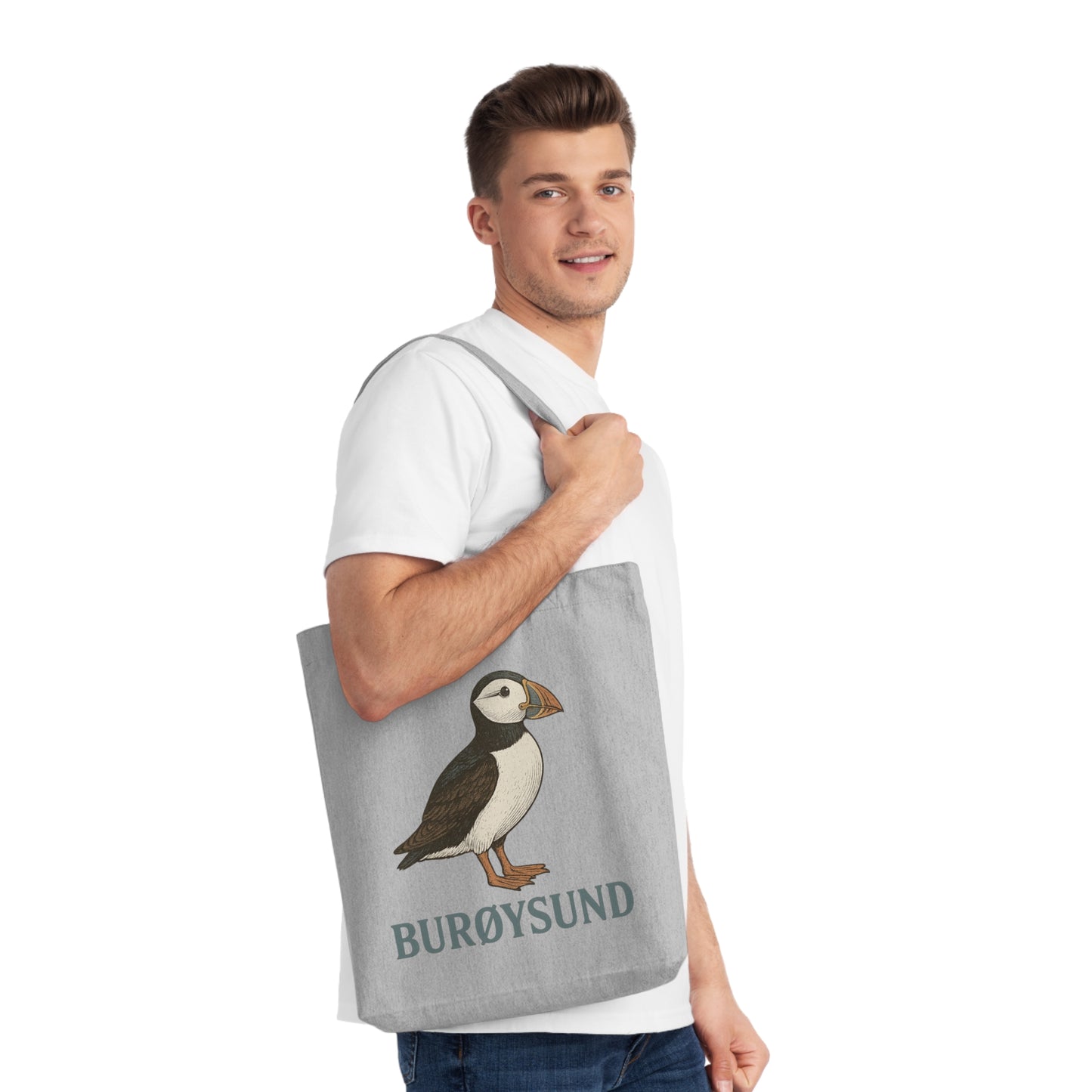 Nachhaltige Tragetasche mit Papageientaucher – Naturverbunden. Praktisch.
