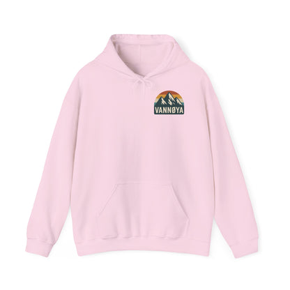 Adventure-Ready Unisex Hoodie with Vintage Lodge Design