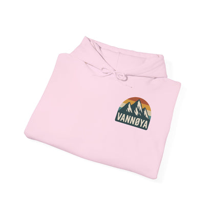 Adventure-Ready Unisex Hoodie with Vintage Lodge Design