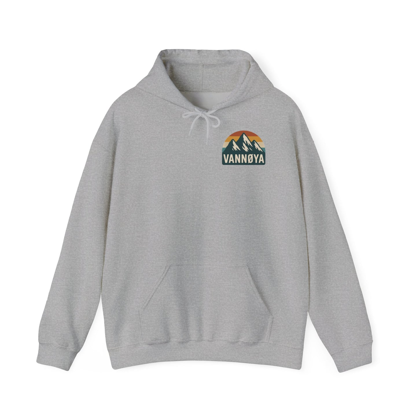 Adventure-Ready Unisex Hoodie with Vintage Lodge Design