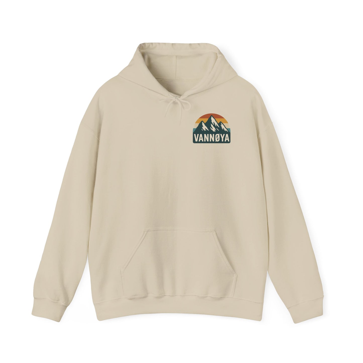 Adventure-Ready Unisex Hoodie with Vintage Lodge Design
