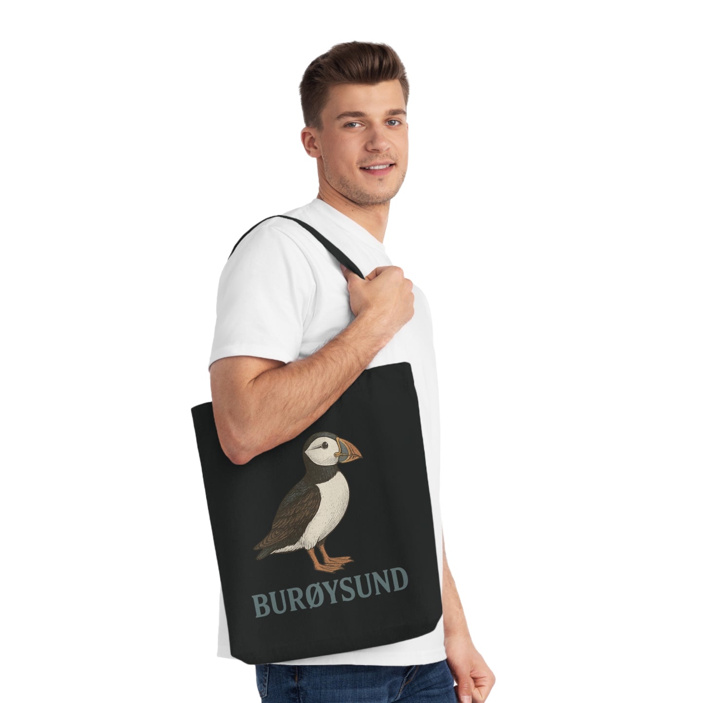 Nachhaltige Tragetasche mit Papageientaucher – Naturverbunden. Praktisch.