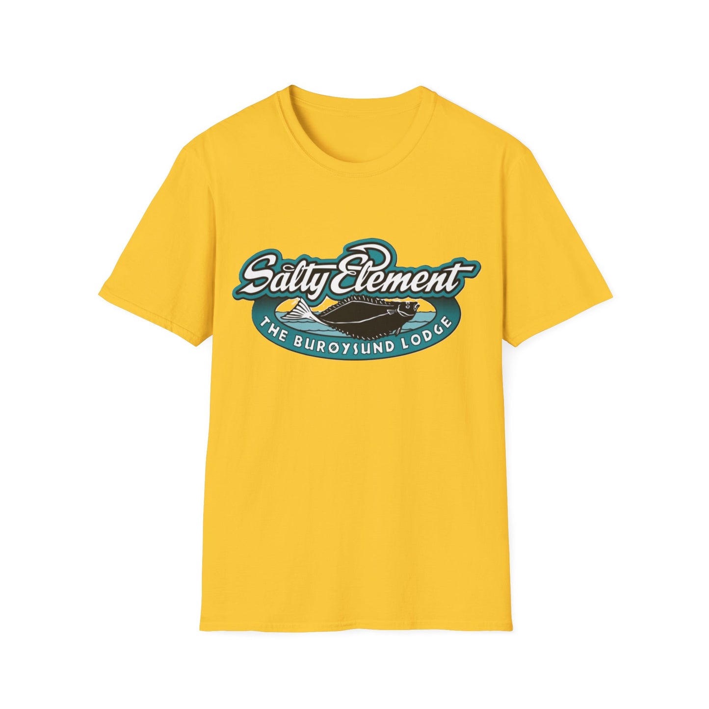 Salty Element Unisex Softstyle T-Shirt - Retro Mountain Lodge Tee