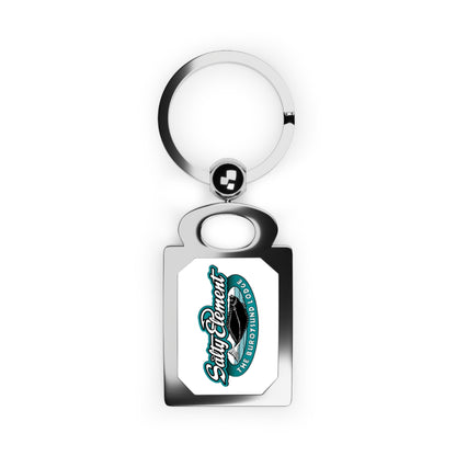Personalized Rectangle Photo Keyring - Customizable Metal Keychain