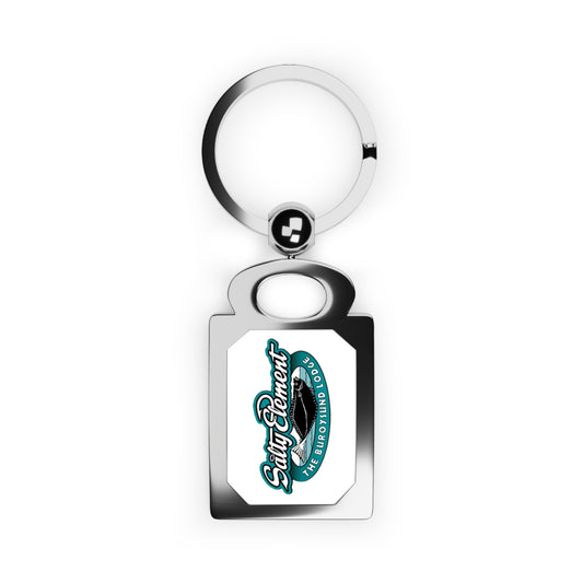 Personalized Rectangle Photo Keyring - Customizable Metal Keychain