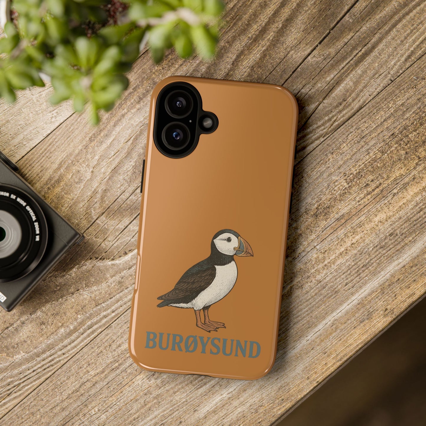Premium-Handyhülle mit Papageientaucher – Schutz trifft nordische Wildnis