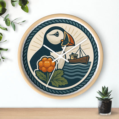 Puffin trifft Präzision – unsere Wanduhr mit nordischem Charme