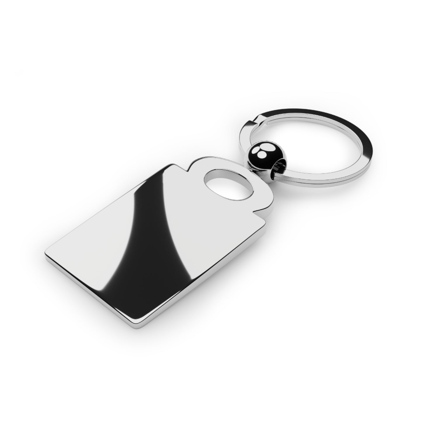 Personalized Rectangle Photo Keyring - Customizable Metal Keychain