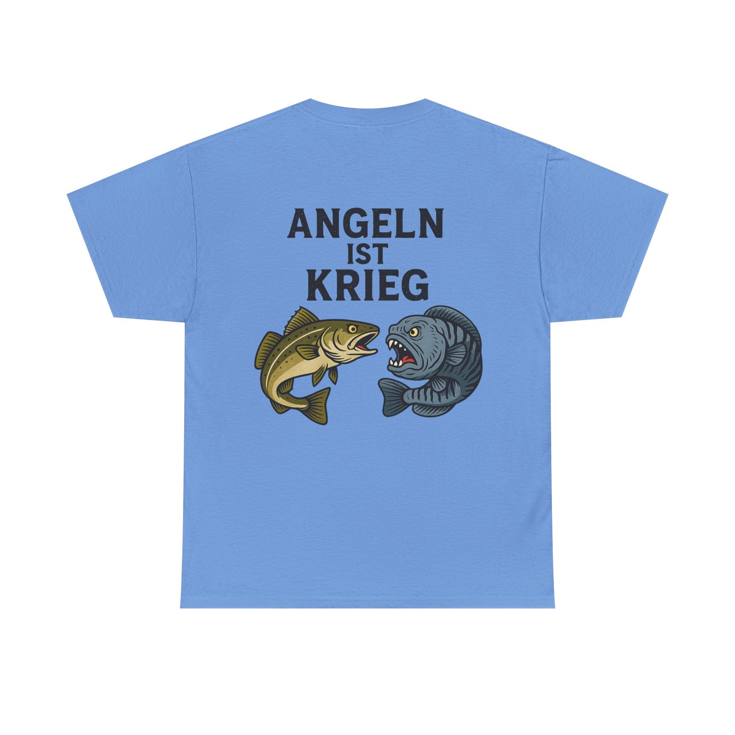 Unisex Heavy Cotton T-Shirt – „Angeln ist Krieg“ – Für alle, die es ernst meinen