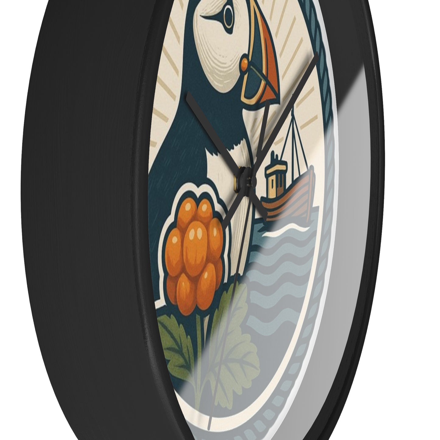 Puffin trifft Präzision – unsere Wanduhr mit nordischem Charme