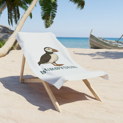 Strandtuch „Puffin Edition“ – Fröhlich. Praktisch. Absolut auffällig.