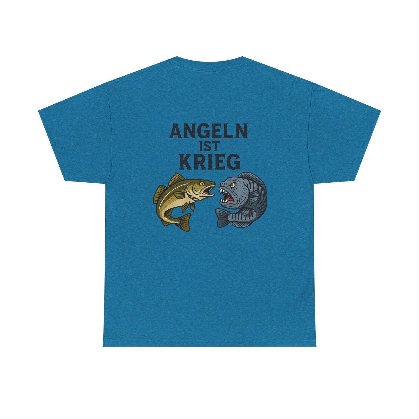 Unisex Heavy Cotton T-Shirt – „Angeln ist Krieg“ – Für alle, die es ernst meinen