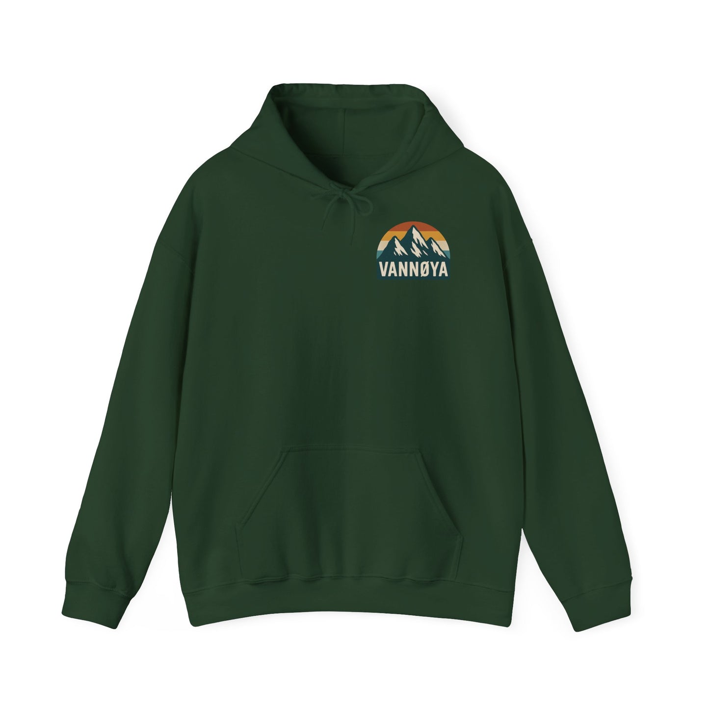 Adventure-Ready Unisex Hoodie with Vintage Lodge Design