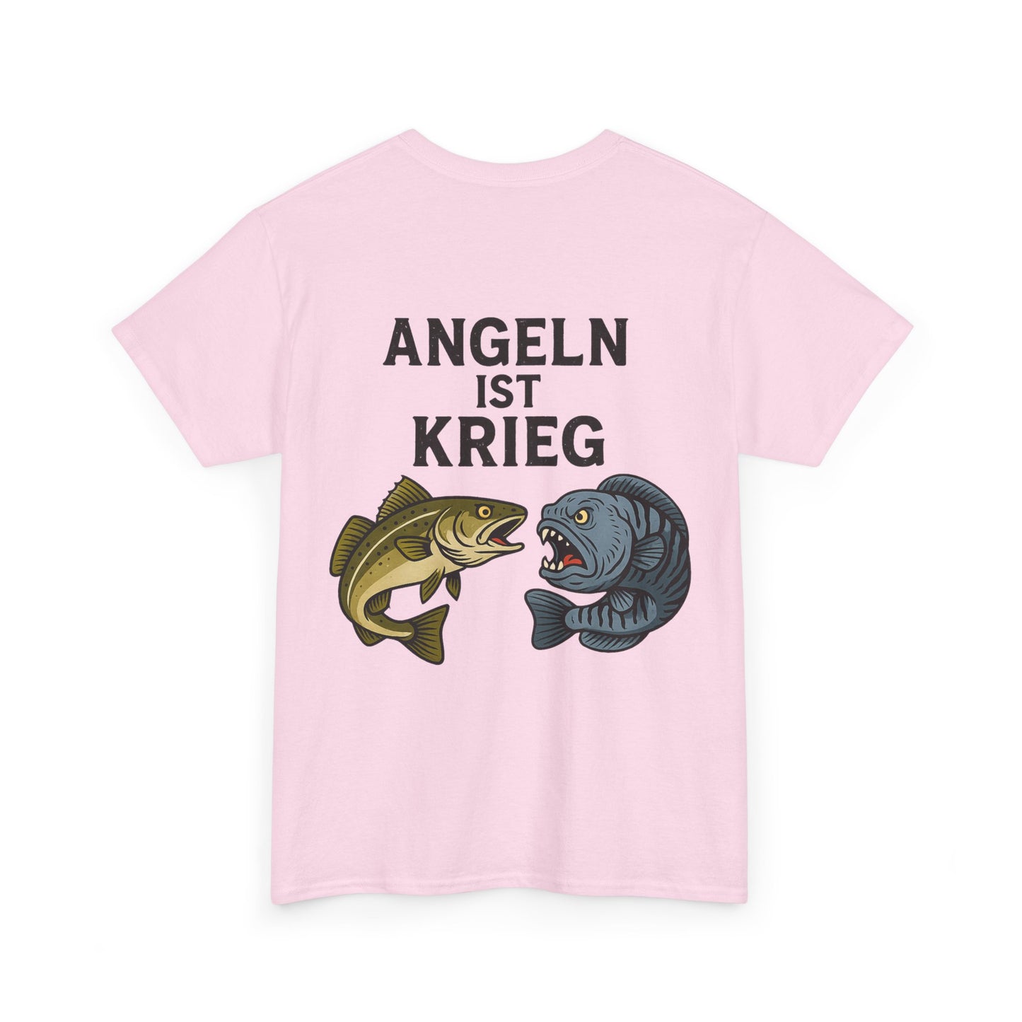 Unisex Heavy Cotton T-Shirt – „Angeln ist Krieg“ – Für alle, die es ernst meinen