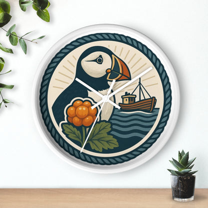 Puffin trifft Präzision – unsere Wanduhr mit nordischem Charme
