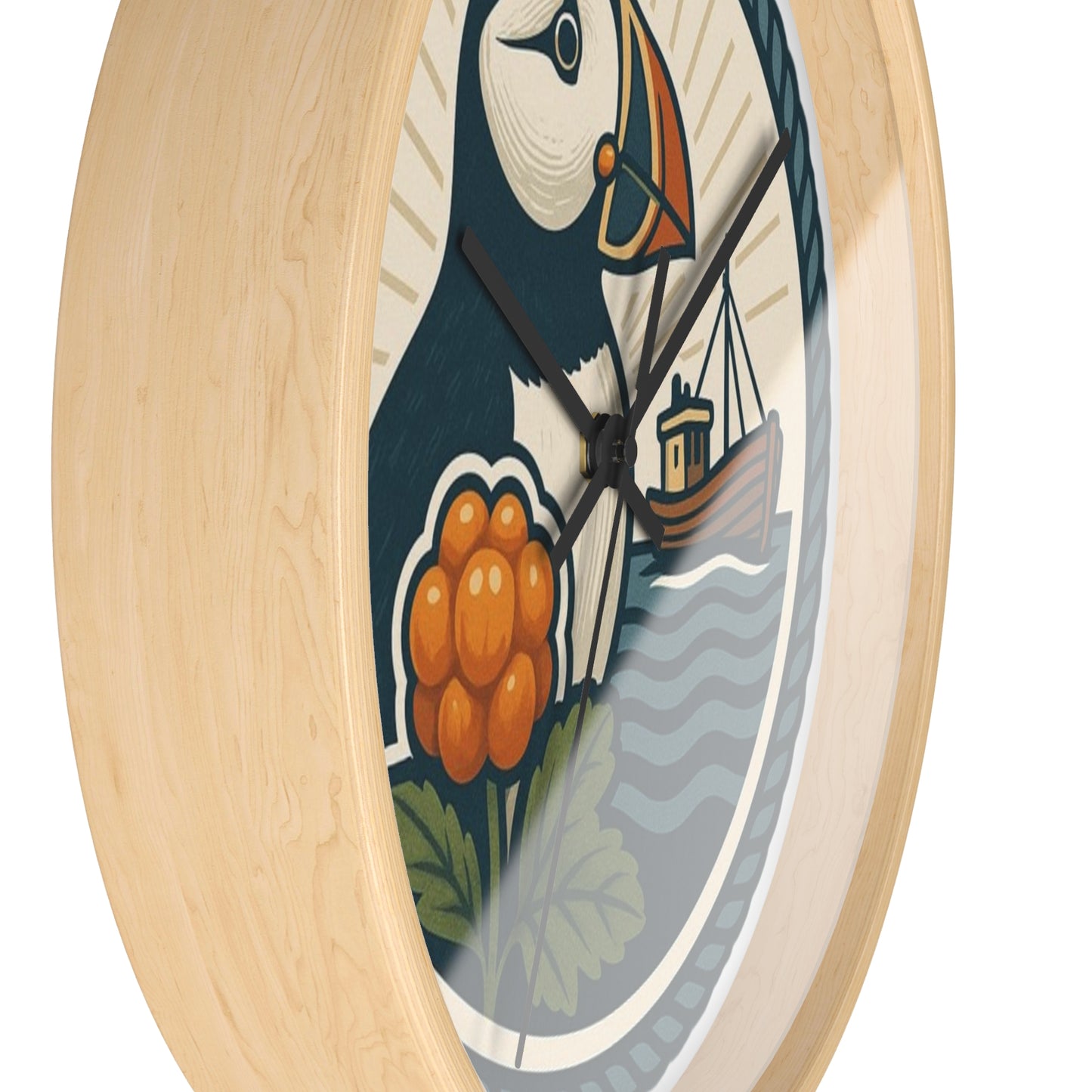 Puffin trifft Präzision – unsere Wanduhr mit nordischem Charme