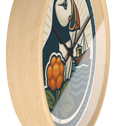 Puffin trifft Präzision – unsere Wanduhr mit nordischem Charme
