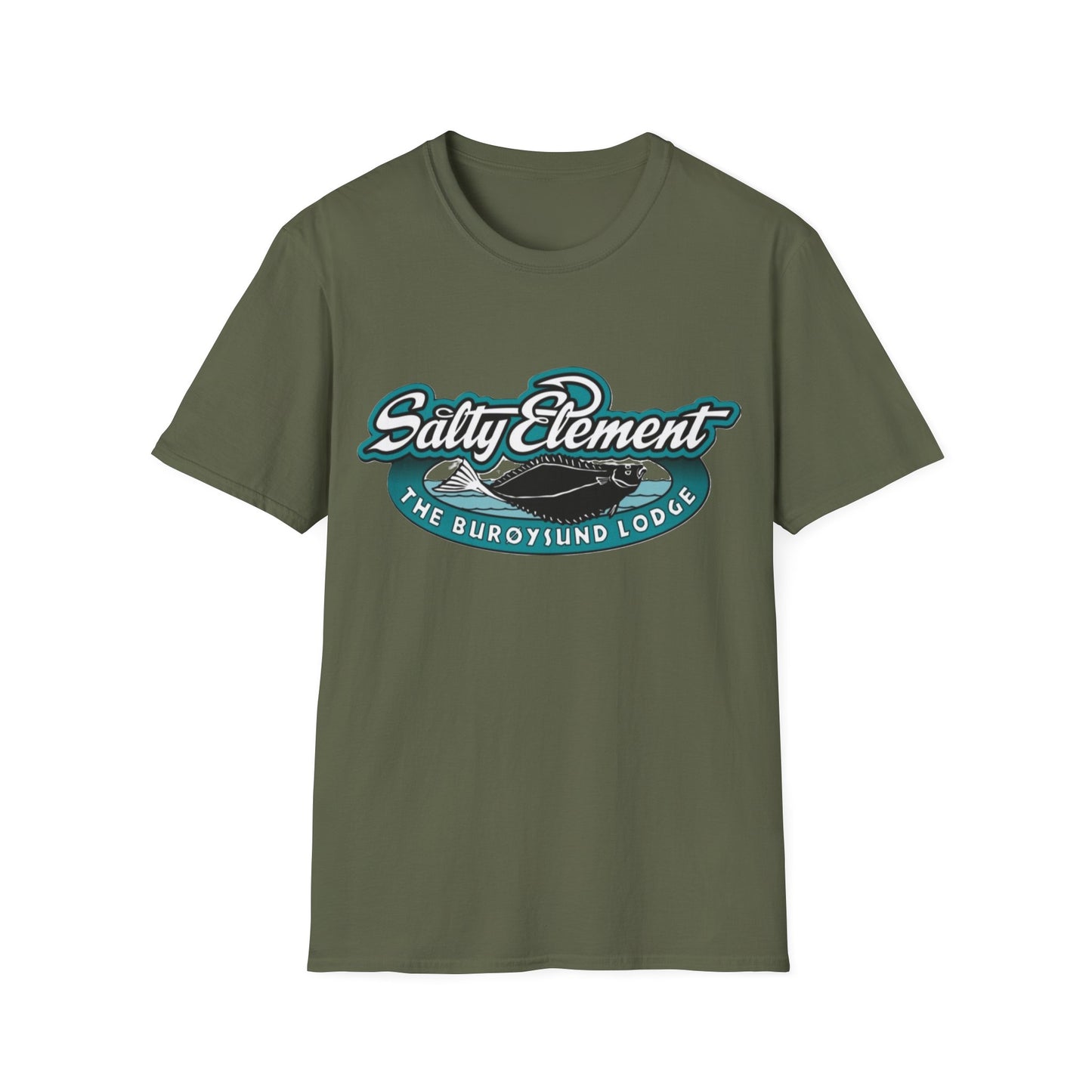 Salty Element Unisex Softstyle T-Shirt - Retro Mountain Lodge Tee