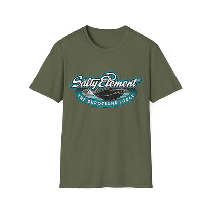 Salty Element Unisex Softstyle T-Shirt - Retro Mountain Lodge Tee