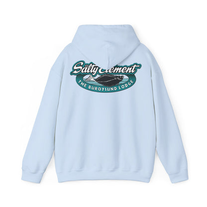 Adventure-Ready Unisex Hoodie with Vintage Lodge Design