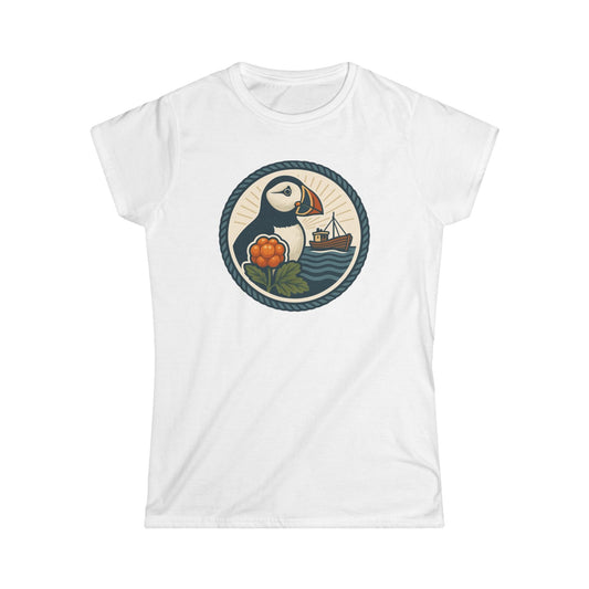 Softstyle Damen-T-Shirt „Puffin Edition“ – Fröhlich. Bequem. Persönlich.