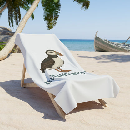 Strandtuch „Puffin Edition“ – Fröhlich. Praktisch. Absolut auffällig.